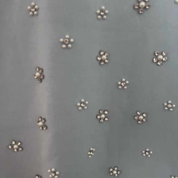 Zara baby blue mini dress with jewel and pearl embellishments - Picture 3 of 5